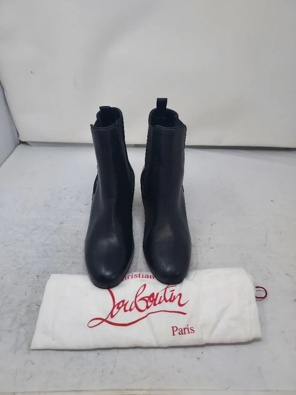 Christian Louboutin Black Leather Turelastic Chelsea Boot